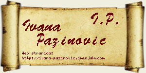 Ivana Pažinović vizit kartica